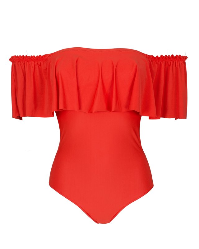 Maillot de bain orange rouge