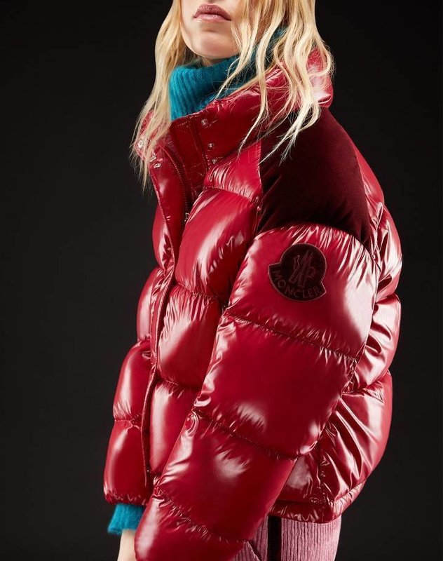 Red down jacket