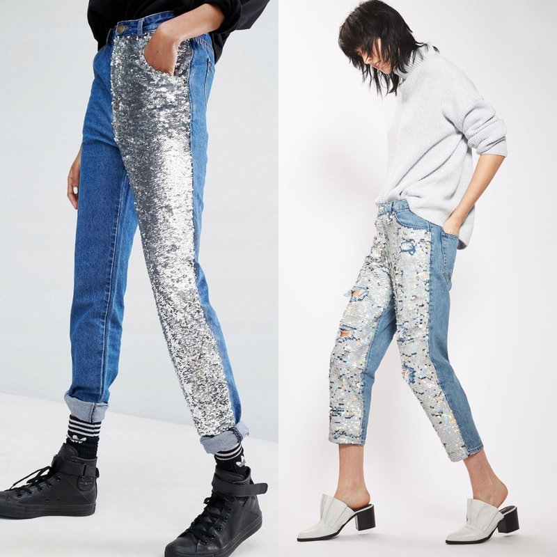 Jeans à paillettes