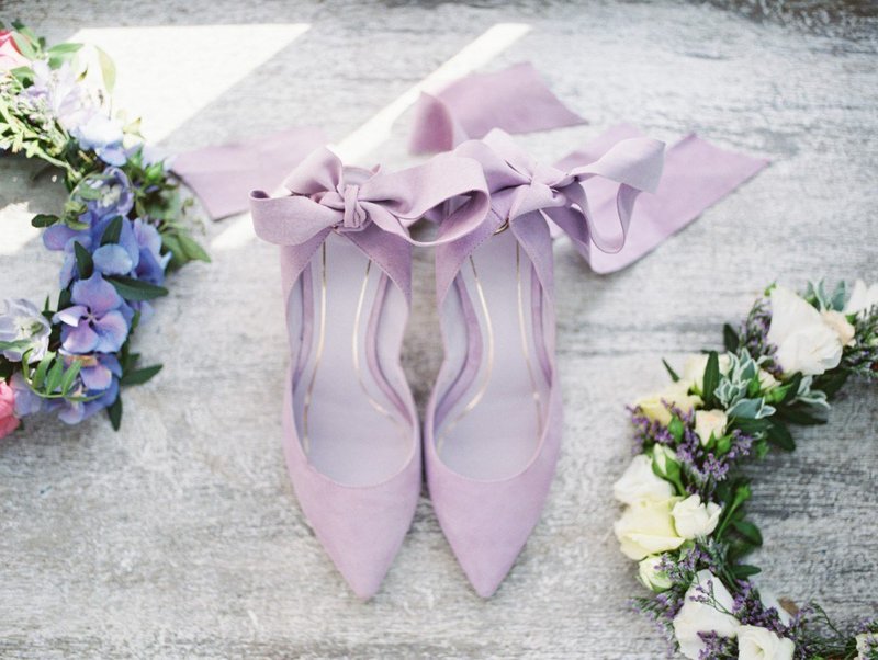 Mga sapatos ng Lilac pointe