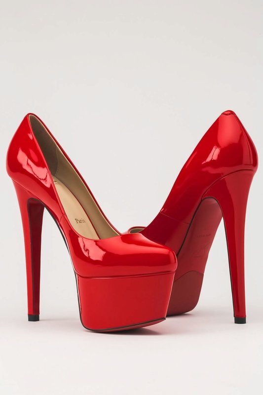 Louboutin Rouge Avec Plateforme Toe