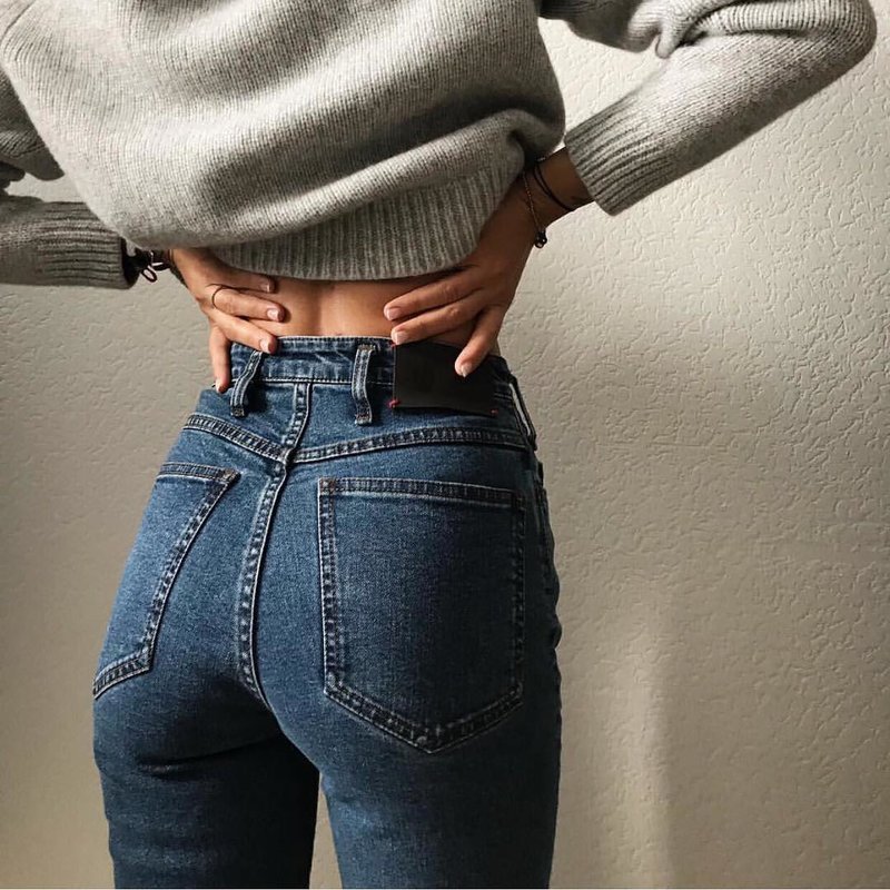 Jeans Fashion à taille haute