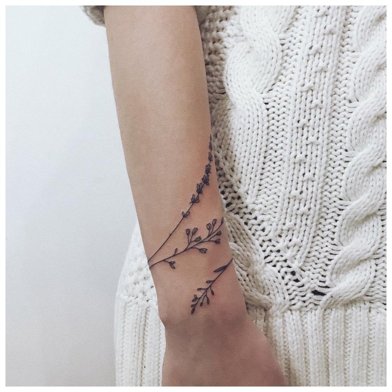 Bracelet Tatouage Feuilles