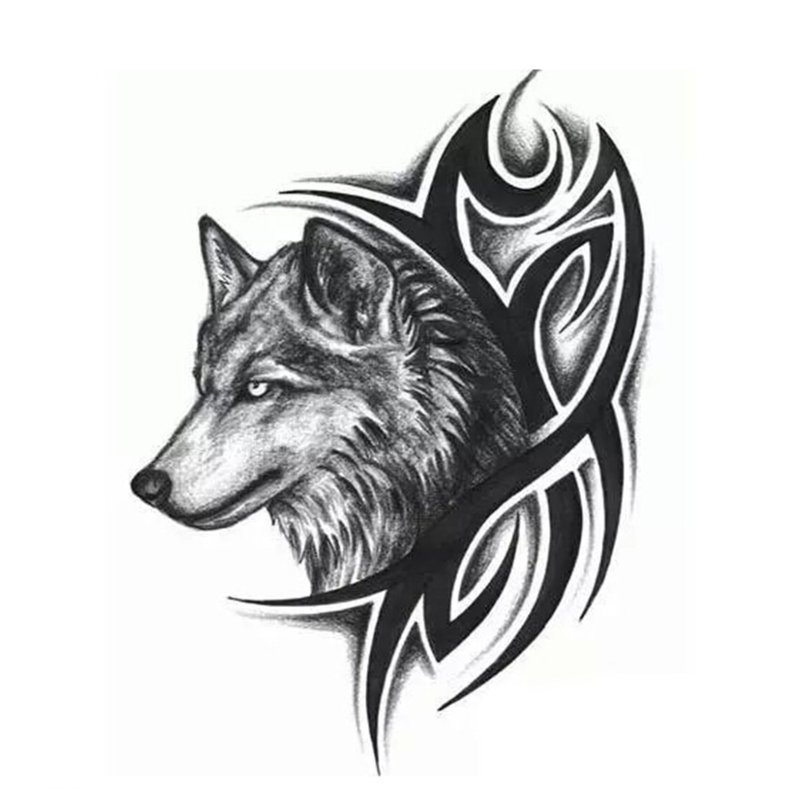 Wolf - Sketch para sa tattoo