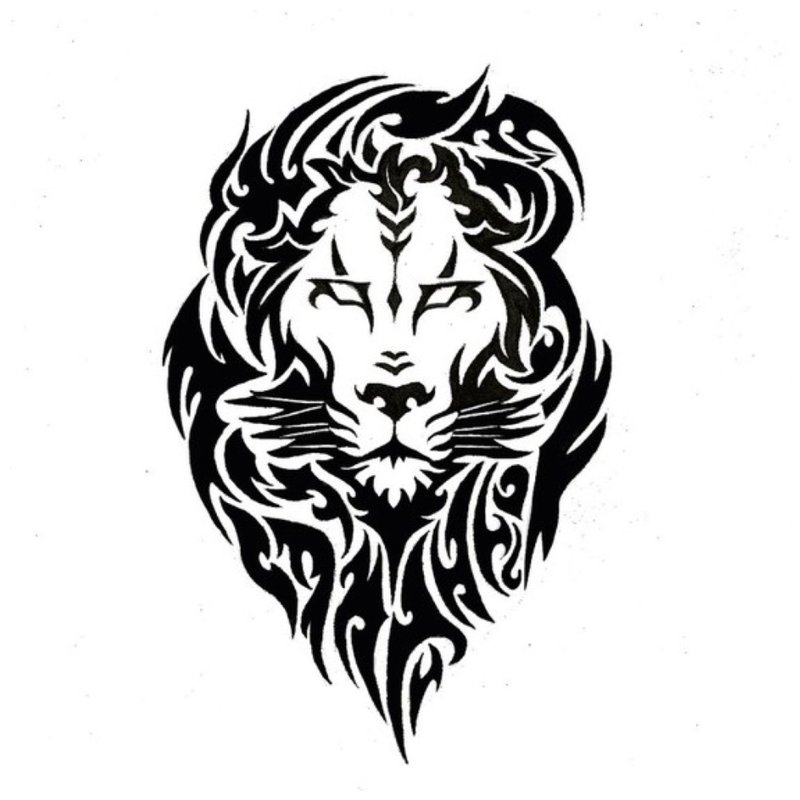 Lion - sketch para sa tattoo