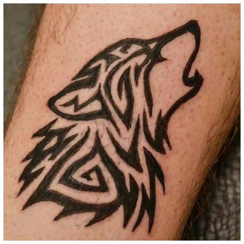 Ang mga tinedyer ng Wolf Wolf sa buwan - gumuhit ng sketch para sa tattoo