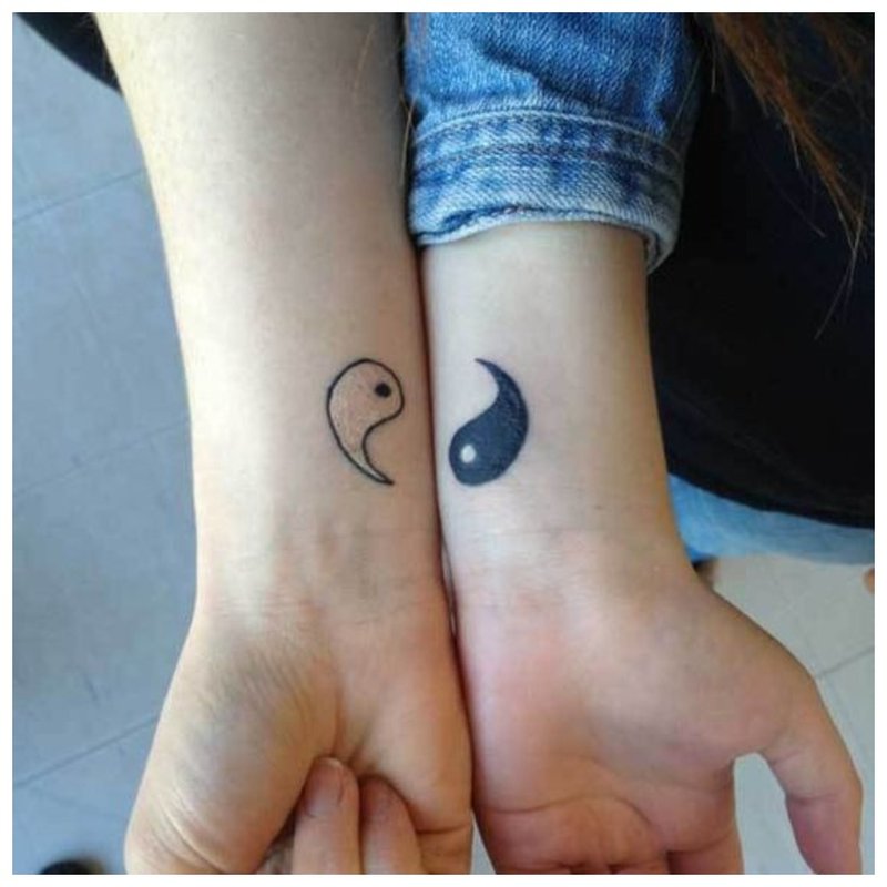 Yin yang tattoo