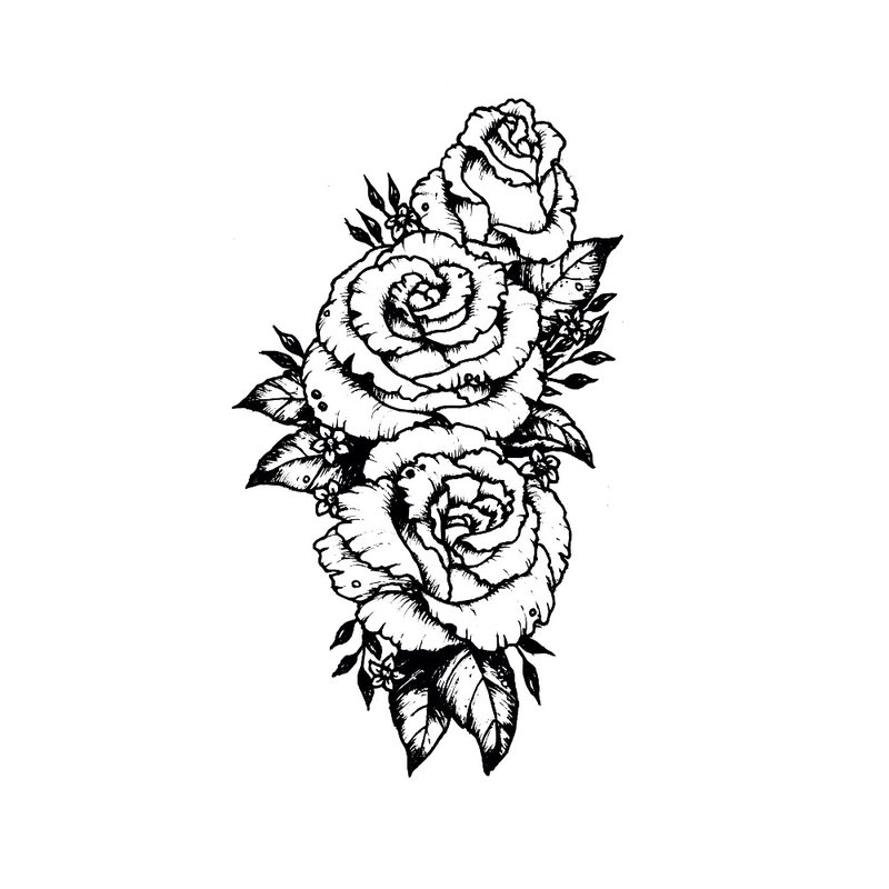 Floral sketch para sa tattoo