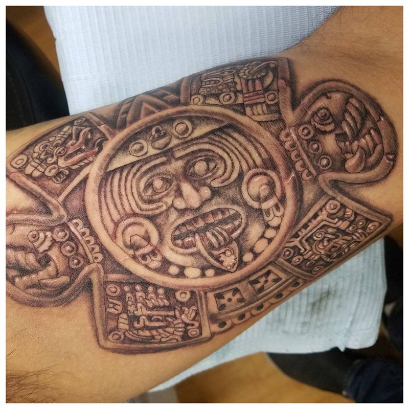 Mayan Tattoo Sa The Shin