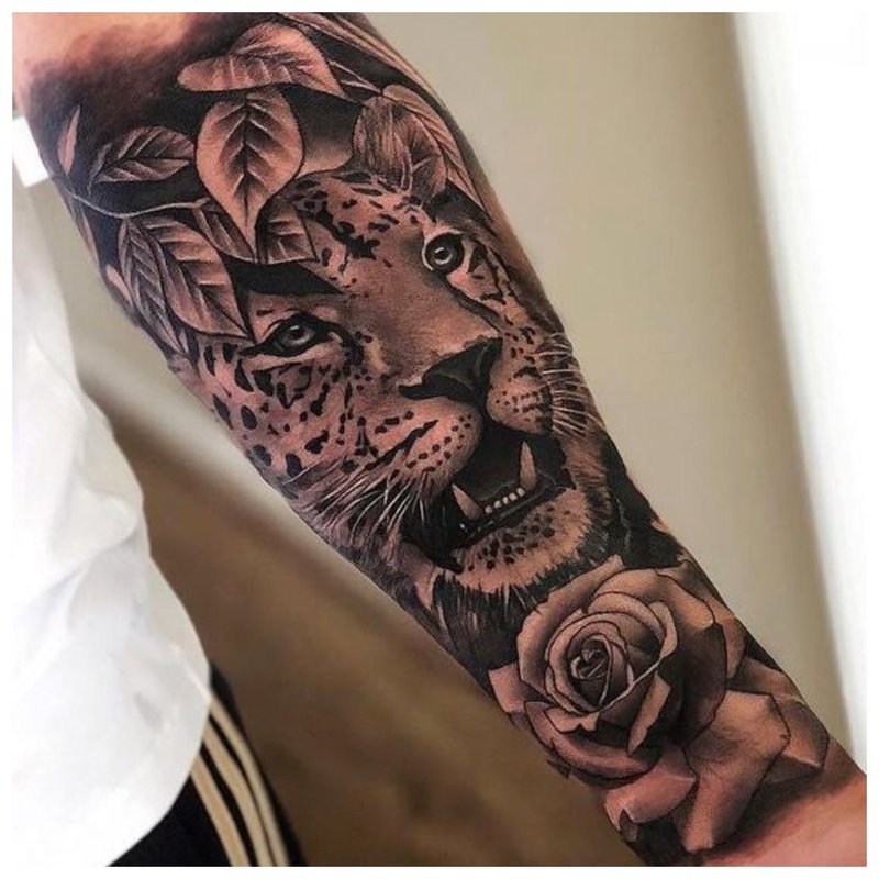 Lion - tattoo ng lalaki