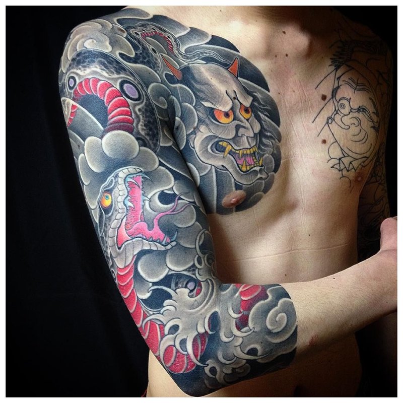 Tatouage de démon japonais