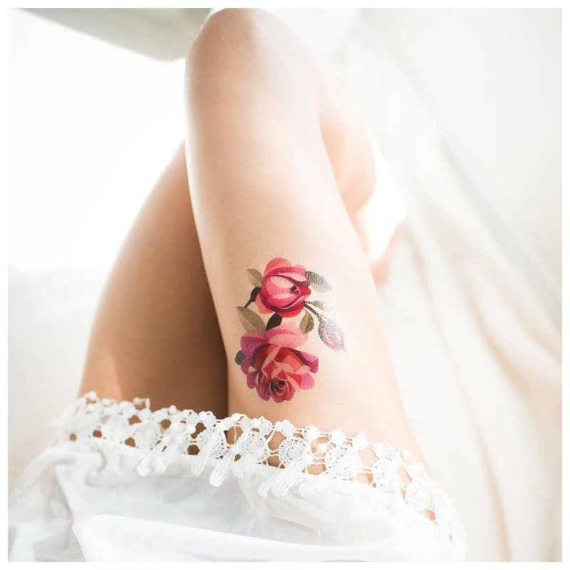 Estilo ng tattoo ng watercolor