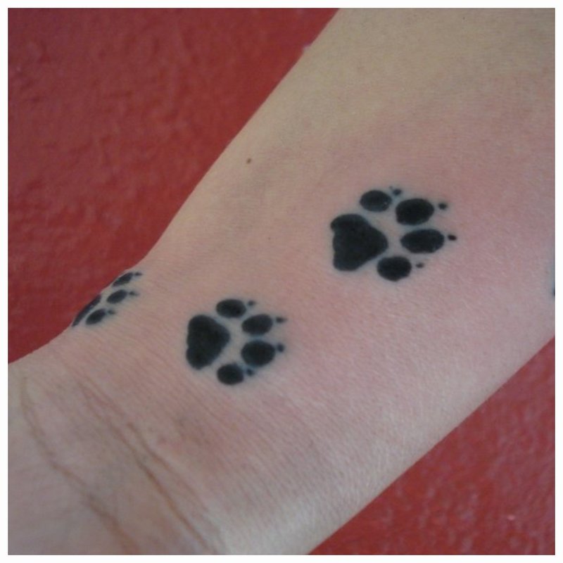 Paws ng isang hayop na tattoo