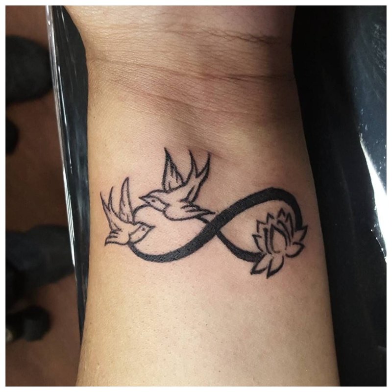 Tatouage pour la fille au poignet