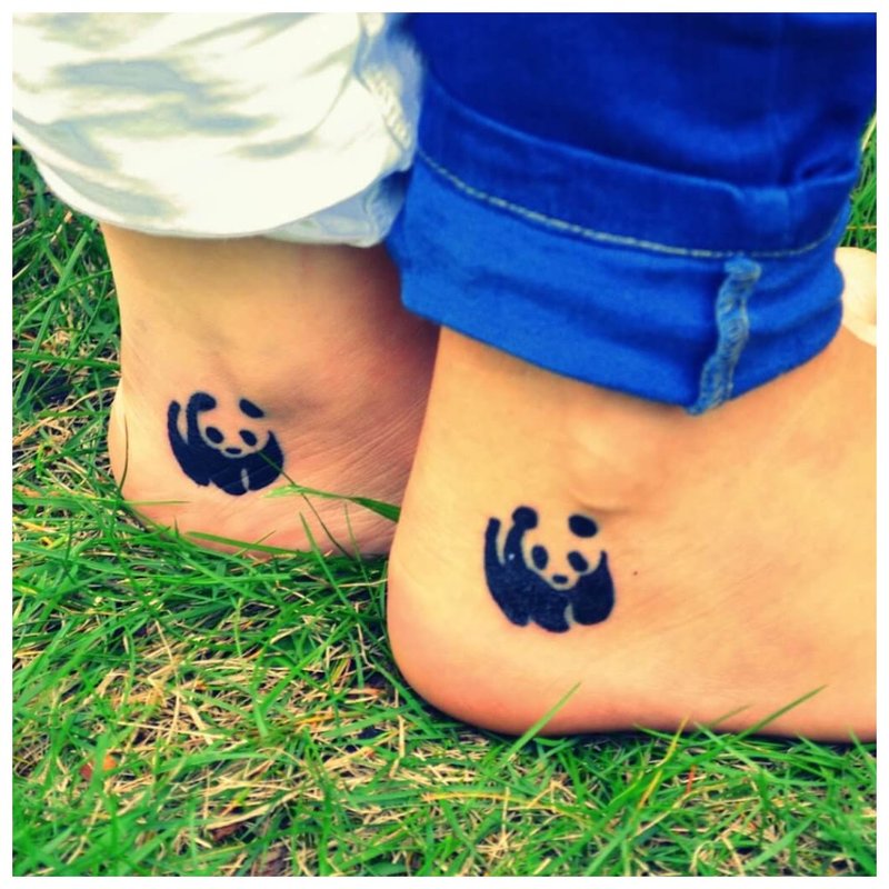 Panda - orihinal na tattoo