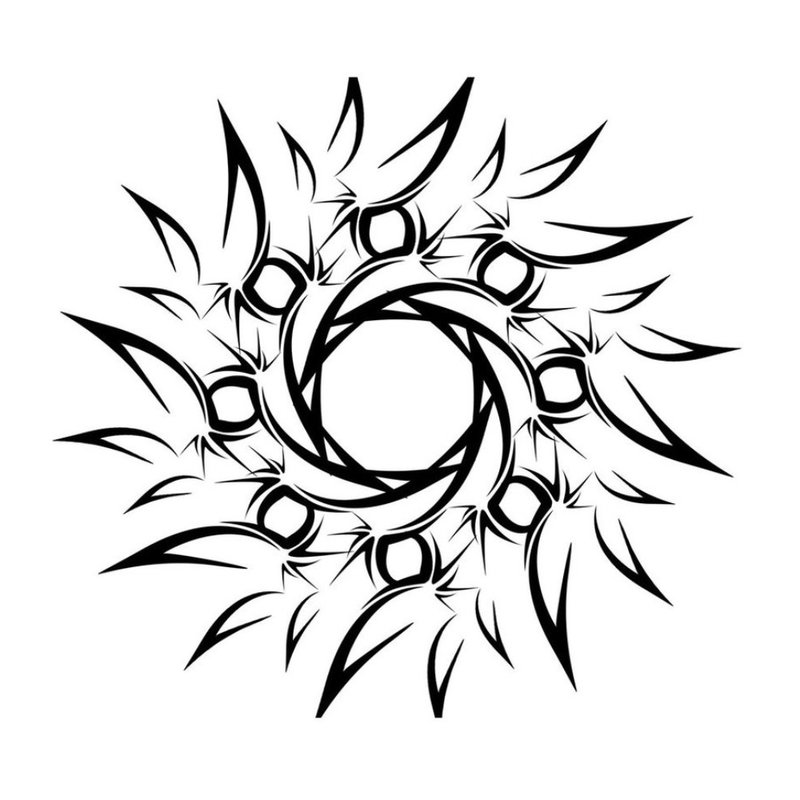 Sketch ng tattoo - abstract sun