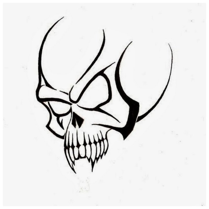 Skull - sketch pour tatouage