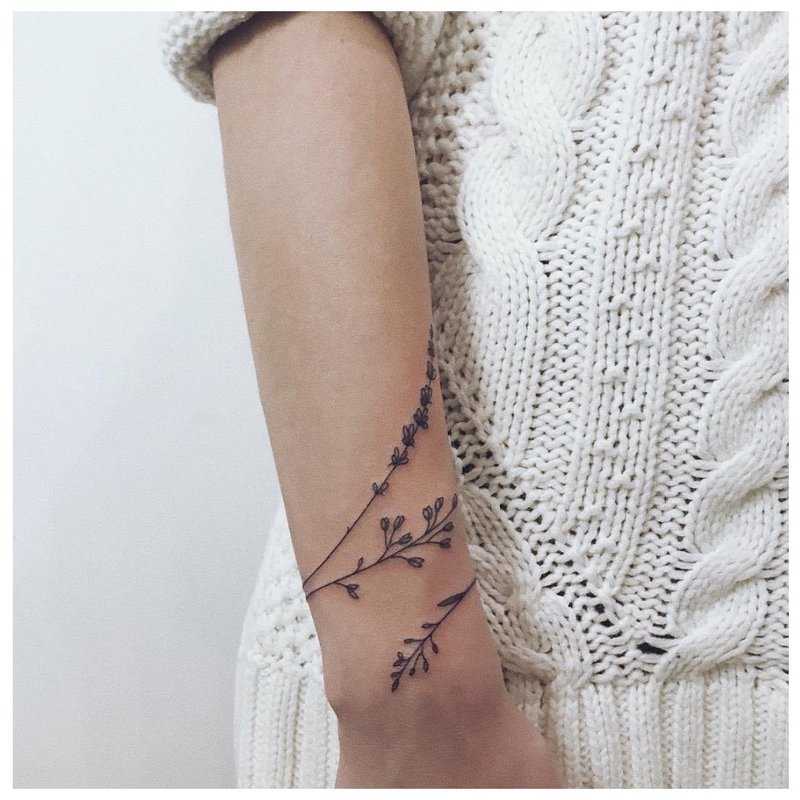 Circular Floral Tattoo