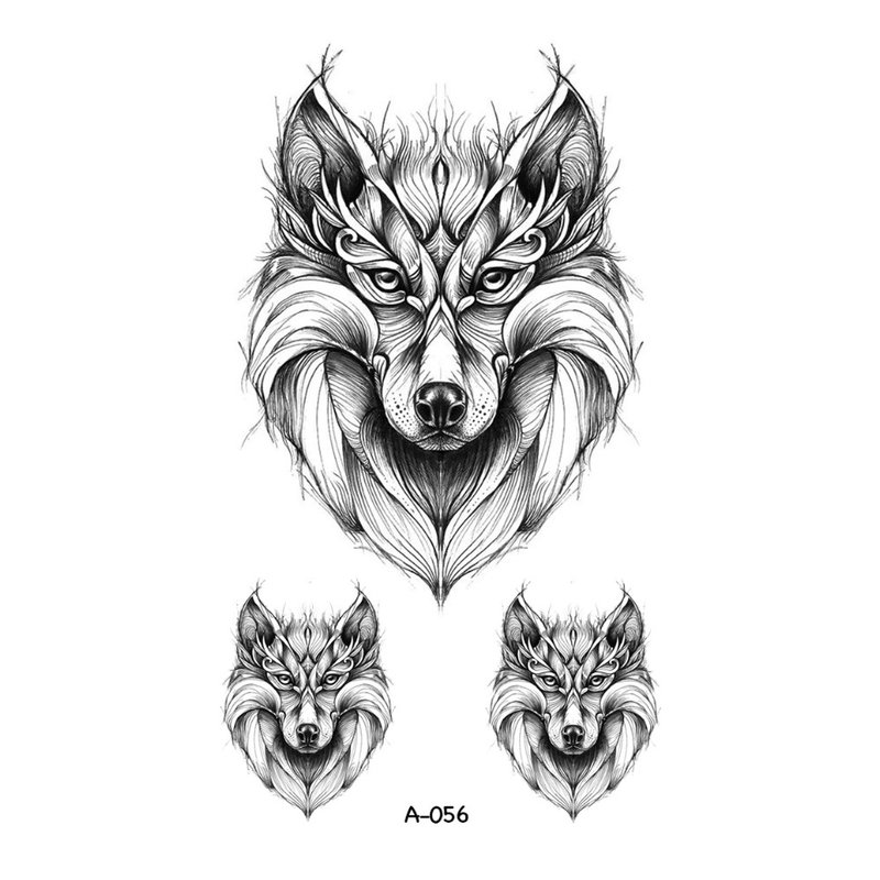 Esquisse de loup pour tatouage