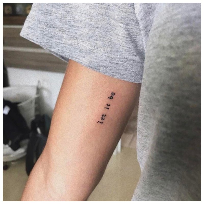 Mini Tattoo Letter Hayaan Ito Nangyari